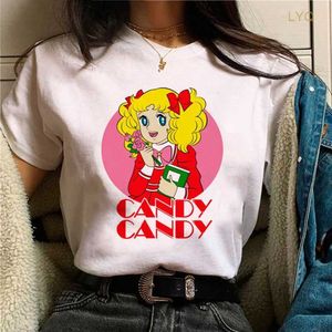 Candy Top Vrouwen Zomer T-shirt Meisje Grafisch Ontwerper Anime Y2k Tops Tees Vrouwelijke Kleding