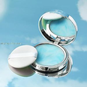 CandyBella le contrôle de l'huile de ciel bleu gâteau en poudre longue durée avec bouffée de poudre poudre de maquillage imperméable à l'eau humide sec visage poudre 240305