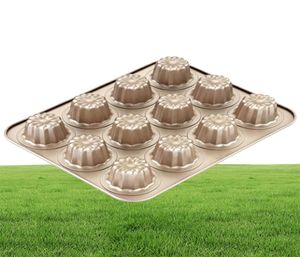 Canele schimmel cake pan 12 cavity non -stick cannele muffin bakeware cupcake pan voor oven bakken voor vakantie en vakanties3392646