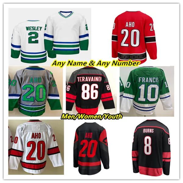 Canes Stadium Series Maillot de hockey Sebastian Aho Andrei Svechnikov Martin Necas Teuvo Teravainen Brent Burns Jesperi Kotkaniemi Brett Pesce 53