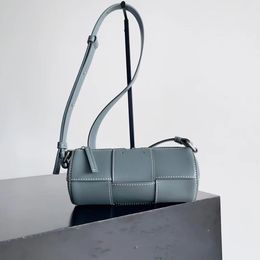 canette kleine cilindrische crossbodytas casual gebreide schoudertas geweven heren dames meerkleurig optionele schouderbanden zelf verstelbare tonvormige