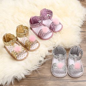 Canis mode mignon nouveau-né bébé fille fille cuir bowknot sandales sandales de crib décontracté princesse chaussures