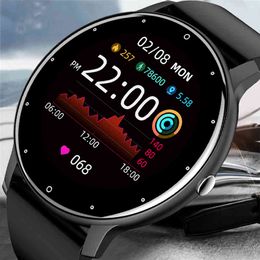 Canmixs Heren Smart Watch, IP67 Waterdichte polsbandaccessoires, volledig aanraakscherm, Bluetooth-chassis, geschikt voor Android iOS,