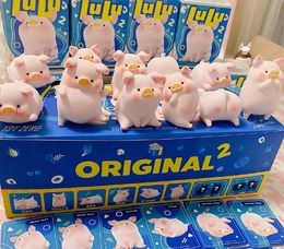 Pigne en conserve Lulu Pig Blind Box Doll mignon ornements faits à la main Anime Collectible Girl Love Figurine Celebrity Doll GK Statue Gift