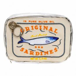 Sardines en conserve Femmes Voyage Sac Cosmétique Mignon Trousse De Toilette Creative Portable Fi Zipper Multi-functi pour Week-end Vacati C3e0 #