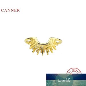 Canner C-vormige Smooth Line Semicircle Ring 925 Sterling Zilver Anillos Gouden Ringen voor Vrouwen Luxe Fijne Sieraden Trouwringen Fabrieksprijs Design Quality