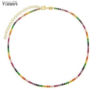 CANNER – colliers avec pendentif en Zircon coloré pour femmes, chaîne de clavicule, ras du cou, à la mode, bijoux tendance, 2022, L230704