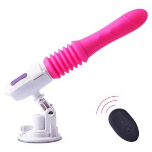 Machine à canon entièrement automatique rétractable et pour les femmes mâles arrière-cour électrique jouet sexuel anal dispositif adulte