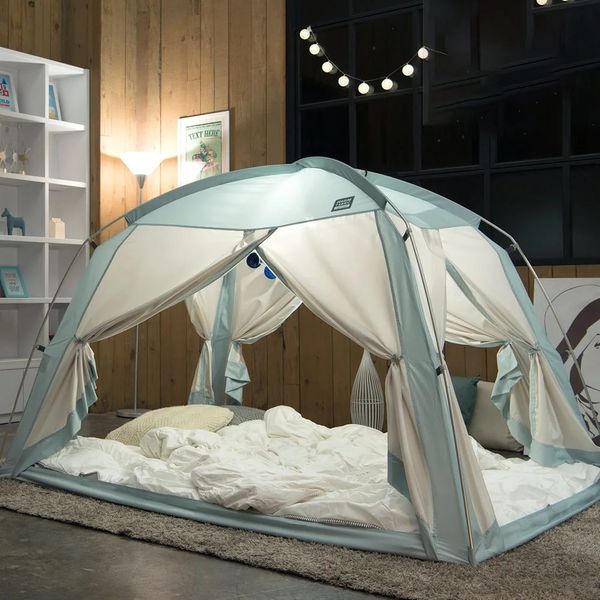 Rideaux de lit à baldaquin, tente de lit entièrement automatique, moustiquaire pour adultes et enfants, pliable, Portable, pour chambre d'enfant, 240220