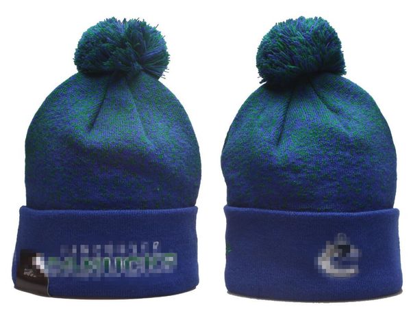 Gorro CANUCK TIBURONES Gorros Equipo de pelota de hockey de América del Norte Parche lateral Lana de invierno Gorro de punto Gorros con calavera A2