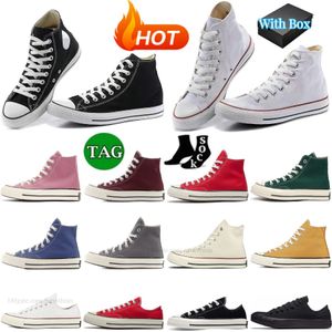 Lienzo de 1970 Shoes All Star Designer High Low 70 Vintage Classic Casual Sneakers Hi Plataforma Bright Pink Black Black Blue Esmalte Chucks Egret Red Burgoundy Purple Gris