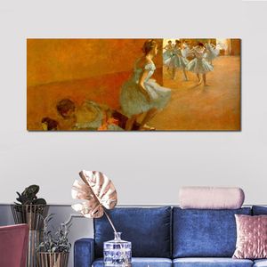 Canvas kunst dansers klimmen de trap Edgar Degas danser portretten handgeschilderde olieverfkunstwerk modern kantoor decor