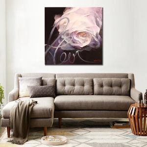 Canvas Art Floer met de naam Fleur Modern impressionistisch olieverfschilderij van Willem Haenraets Landscape voor Home Wall Decor