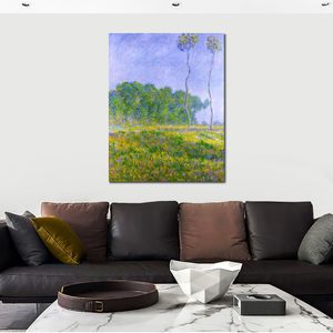 Canvas Art Handgeschilderde olieverfschilderijen van Claude Monet Lente Landschap Tuin Landschap Kunstwerk voor Restaurant Decor