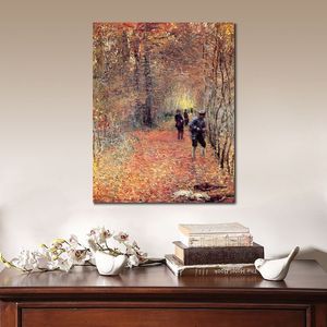 Obra de arte en lienzo The Hunting Claude Monet Pintura hecha a mano Arte de paisaje impresionista para comedor