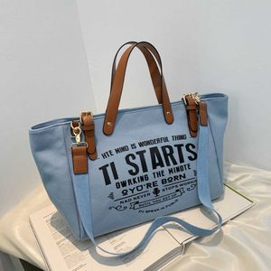 Sac en toile pour femmes 2022 nouveau sac à bandoulière unique version coréenne sac à bandoulière Instagram sac à main de voyage de grande capacité 220306