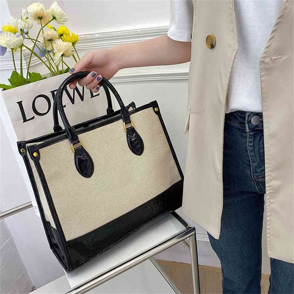 Sac en toile femme nouvelle main grande capacité mode léger et polyvalent One Shoulder Bag Tote Purse Black Friday liquidation vente