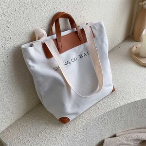 Canvas tassen Tote Bag Damescapaciteit Winkelen Reizen Woon-werkverkeer Handheld Schouder Instagram-stijl