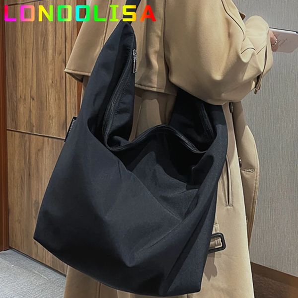 Bolsas de lona Mujeres Casual Wild Ladies Hobos Bolsos de gran capacidad Hombro Girls Sac Simple Messenger Bag 240306