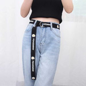 Canvas riem vrouwen zomer riemen voor lady street hip hop jeans bondage riemen print geknoopt geen trace tailleband voor student correas G1026