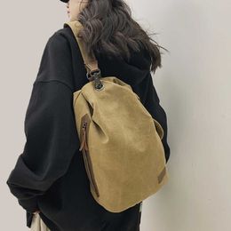 Toile sacs à bandoulière pour femmes 2023 décontracté fronde épaule adolescente étudiant femme voyage sac à dos sac à main 230512