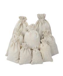 Canvas Drawstring Pouches Sieraden Tassen 100 Natural Cotton Laundry Favor Holder Fashion Bag5833168