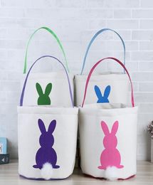 Canvas Paasmand Bunny Oren Goede Kwaliteit Pasen Zakken Voor Kinderen Gift Emmer Cartoon Konijn Dragende Eieren Bag5047204