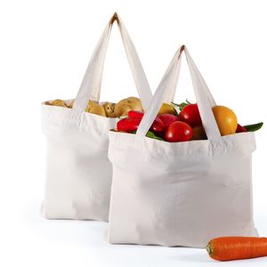 Canvas boodschappentassen doek Tote boodschappentassen met flesmouwen herbruikbare boodschappenbare wasbare milieuvriendelijke handvat tas