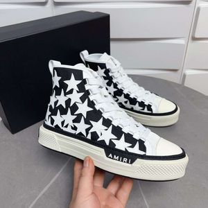 Canvas High Top Casual Five Pointed Star Gedrukte sportbordschoenen, zomerse ademende heren- en damesschoenen