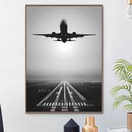 Canvas Nordic Picture Plane Take Off Canvas Painting Wall Art HD Print Creative Hotel Poster Modular voor woonkamer decoratie