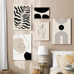 Canvas Schilderij Abstract Bohemian Wall Art Poster Boho Schilderijen op De Muur Foto voor Woonkamer Interieur Posters Woondecoratie Frameless