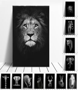 Canvas schilderen dieren muur kunst leeuw olifant herten zebra posters en prints muurfoto's voor woonkamer decoratie home decor6266357