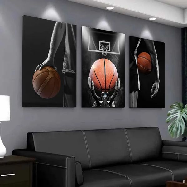 Toile peinture basket-ball rêve citations inspirantes joueur de basket-ball affiches et impressions Art mural pour salon garçons chambre décor à la maison 06
