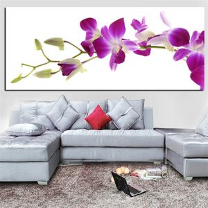 Toile peinture moderne violet fleur papillon orchidée fleur HD impression sur toile sans cadre salon mur Art canapé Cuadros décor