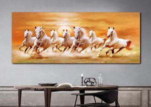 Peinture sur toile avec cheval en cours d'exécution, images d'art mural pour salon, décoration de la maison, affiches et imprimés d'animaux, sans cadre 7507862