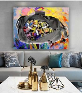 Canvas Painting Secure The Bag Oil Painting Money Posters And Prints Wall Art Picture For Living Room Home Decor No Frame9953948