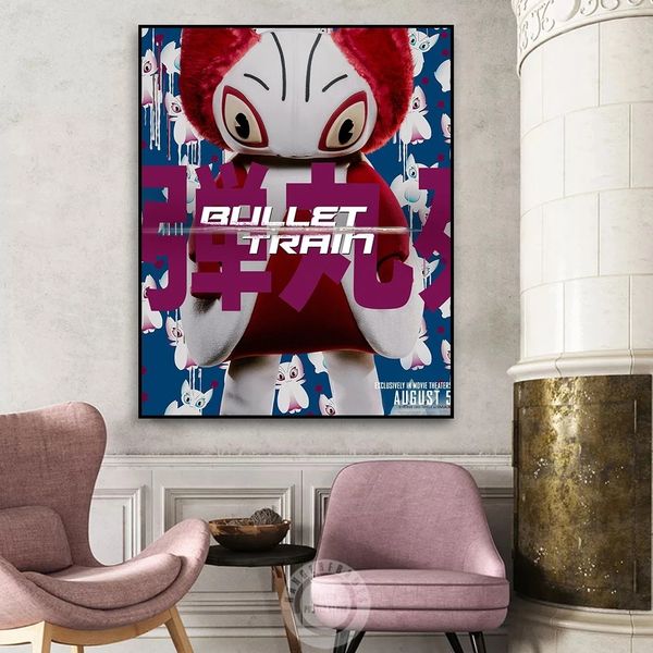 Toile Peinture Le Bullet Train Films Affiche Portraits Imprime Action Comédie Film Mur Art Photo Pour Salon Décoration De La Maison Sans Cadre