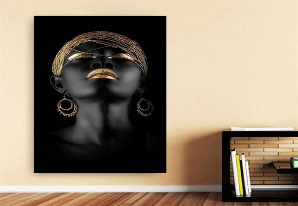 Toile peinture mur Art photos imprime femme noire sur toile sans cadre décor à la maison affiche murale décoration pour salon 21229779317