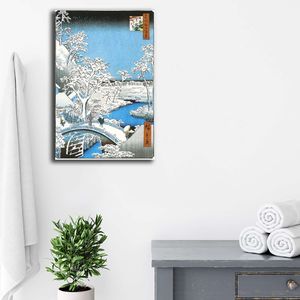 Toile peinture murale peinture d'impression de neige de neige pont de salon contemporain chambre à coucher moderne art décoratif moderne