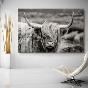 Canvas schilderijen Schotse Highland Cow Yak Animal Posters Wall Art Prints Foto's op canvasafdrukken voor woonkamer moderne huizendecoratie geen frame