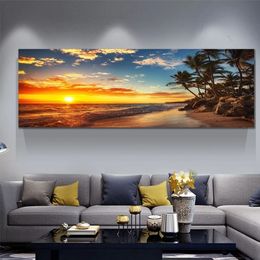 Impressions sur toile chambre peinture paysage marin arbre moderne décor à la maison mur Art pour salon toile peinture paysage Pictures244Q