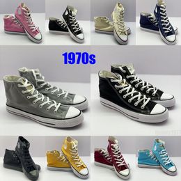 Chaussures en toile des années 1970 chaussures décontractées des années 70 plate-forme all star Salut Reconstruit Slam Jam Triple Noir Haut Bas Hommes Femmes 70 chuck Sport Sneaker