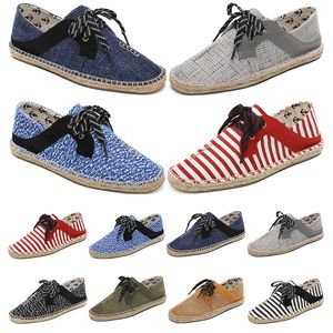 Canvas Schoenen Ademend Stro Hennep Touw Heren Womens Big Size 36-44 EUR Mode Ademend comfortabel Zwart Wit Groen Casual Negen 48