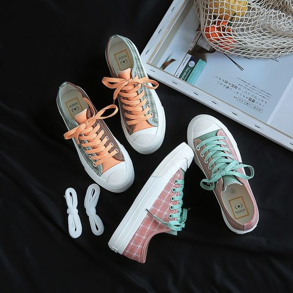 Chaussures en toile étudiantes version coréenne 2019 nouvel été Joker ulzzang Harajuku ins Super Fire niche chaussures femme