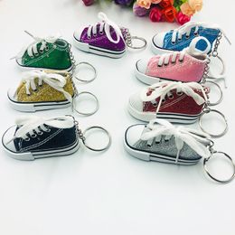 Canvas schoenen sleutelhangers feest creatieve geschenken mini simulatie sneaker tennisschoen sleutelhanger nieuwigheid sportschoenen sleutelhang schoenen houder handtas hanger geschenken