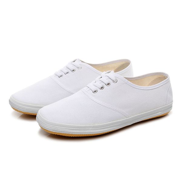 Chaussures en toile Chaussures décontractées basses Blanc Bleu à lacets Hommes Femmes Baskets Baskets