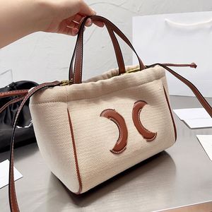 Canvas boodschappentas handtas casual schoudertassen grote capaciteit reistas tas magnetische gesp verwijderbare lederen band interieur ritssluiting pocket cross body portemonnee