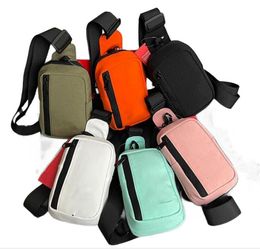 Canvas sling tas ontwerper kruislichaam 6 kleuren mobiele telefoon zakje reizen buiten lopende schoudertassen topkwaliteit