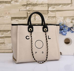 Canvas Tote Bag Lady Designer Tas Cool Praktisch Grote capaciteit Plain Kruislichaam Schouder Handtassen Great Coin Square 2 Pieces Turn Pearl -vuilniszak