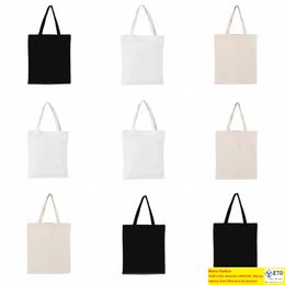 Toile fourre-tout épaule grande capacité coton réutilisable Shopping femmes plage sacs à main sac en toile personnalisé VT1626